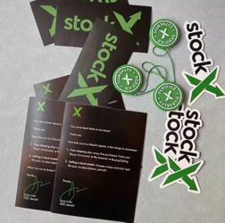 StockX Verified Authentic Tags Stickers Cards Bundle
