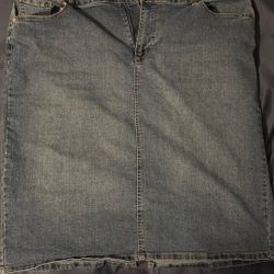 Plus Size Jean Skirt 22W