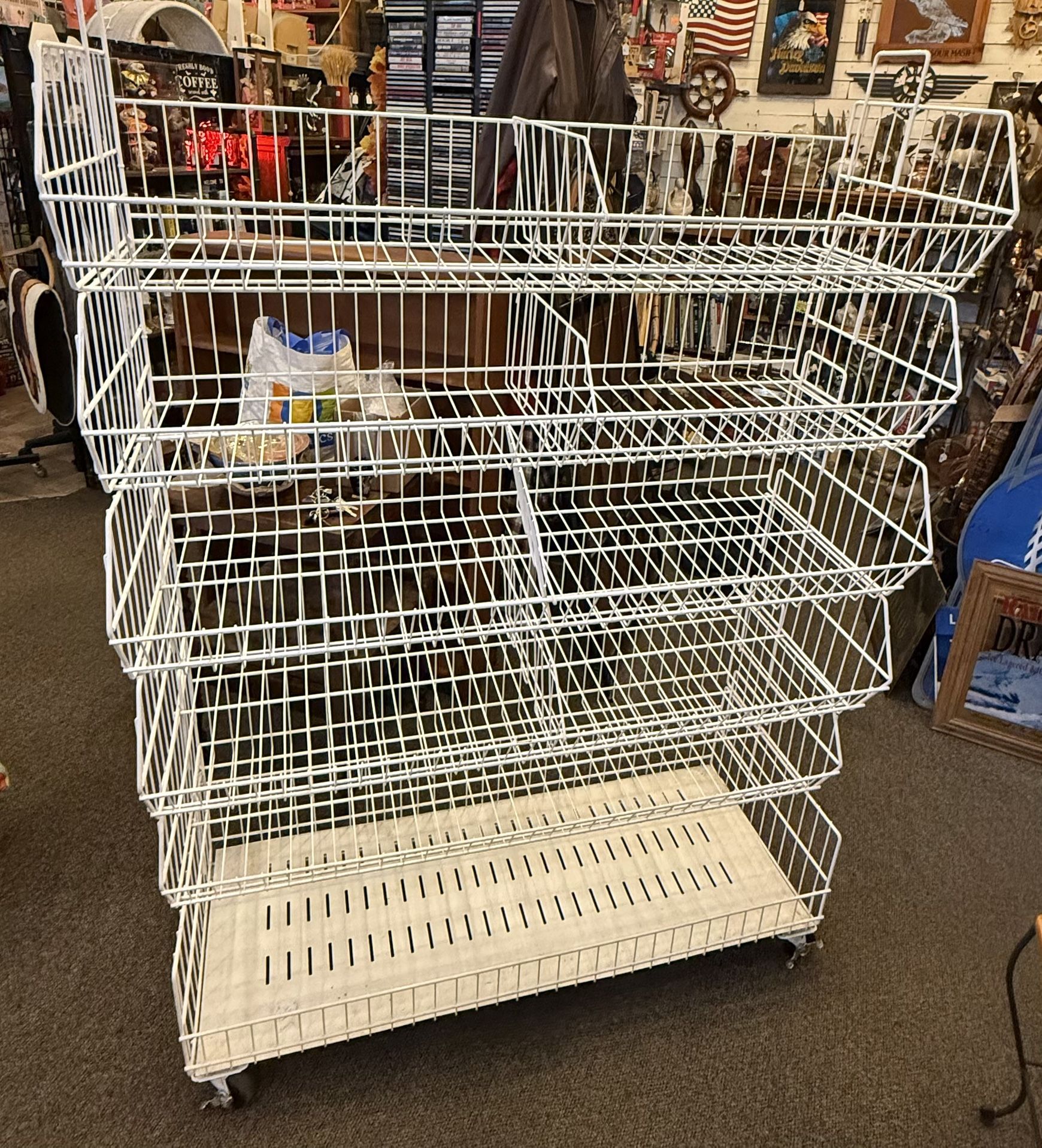 Washington Rack Large 6 Tier White Wire Storage Rack On Wheels for Sale in Stanwood, WA ...