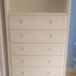 White 5 Drawer Dresser