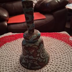 VINTAGE SILVER ORNATE ETCHED BELL VERY UNIQUE! 