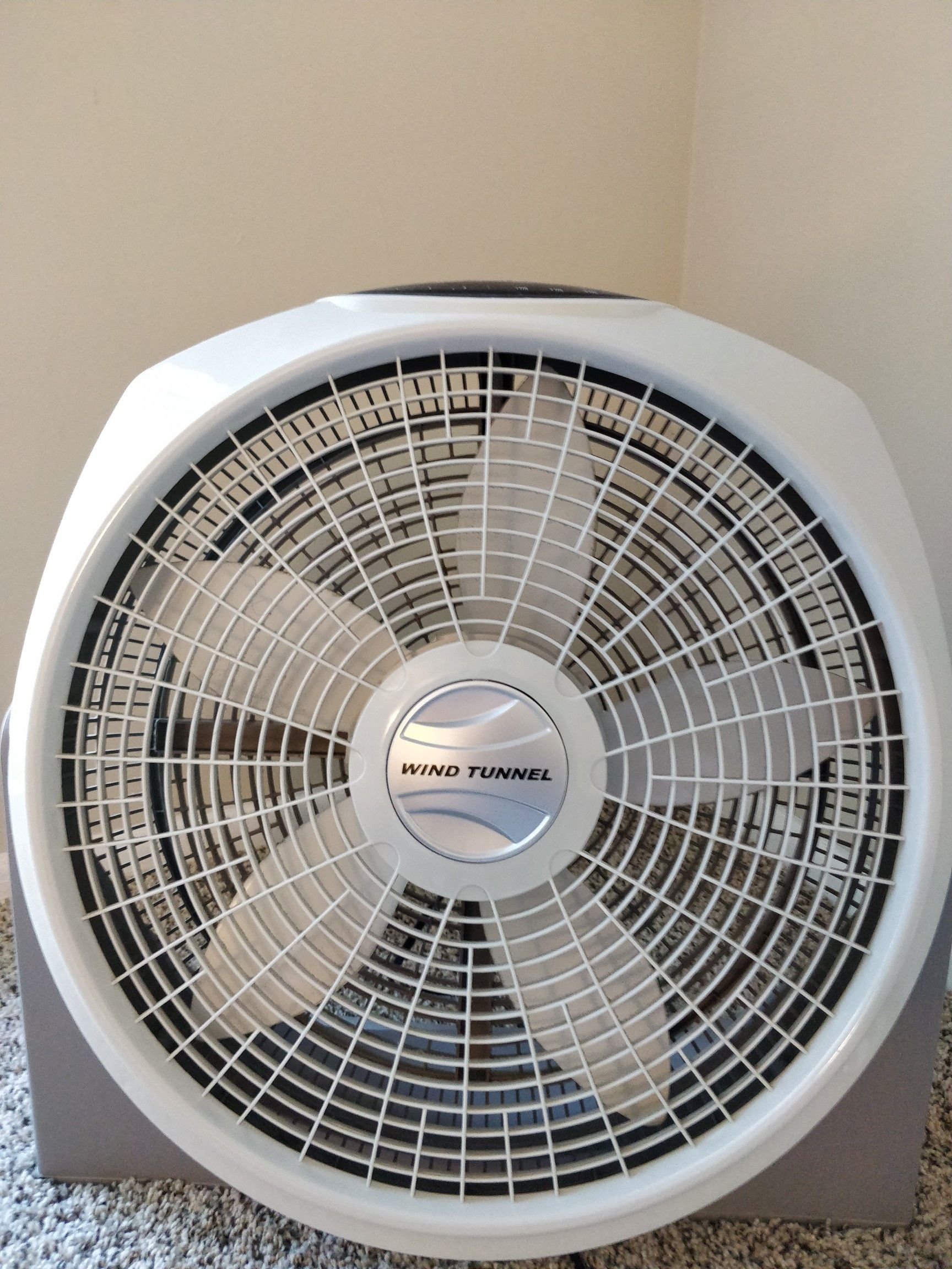 Lasko 20 inch Wind Tunnel 3-Speed Fan, Model #A20700, Gray with Remote