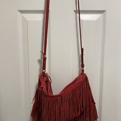 Zara Woman Leather Fringe Bag | Crossbody | Shoulder Bag | Western | Bohemian