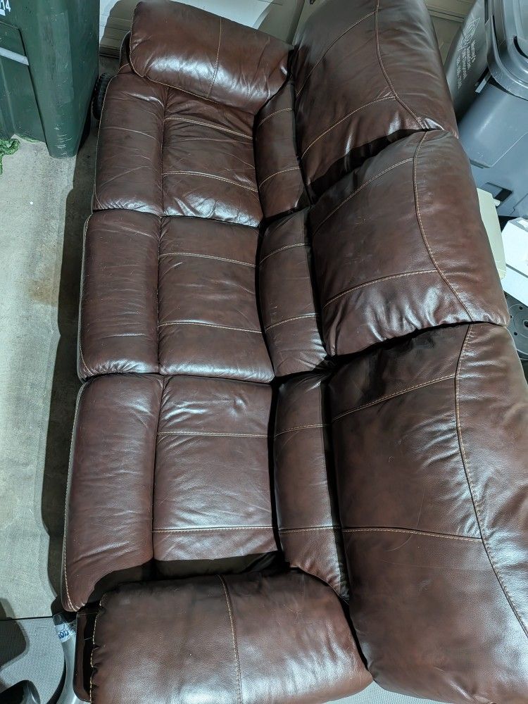 Reclining Leather Couch