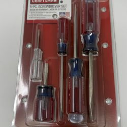 Craftsman 47137 5 Piece Screwdriver Set Slotted Made In USA NOS 