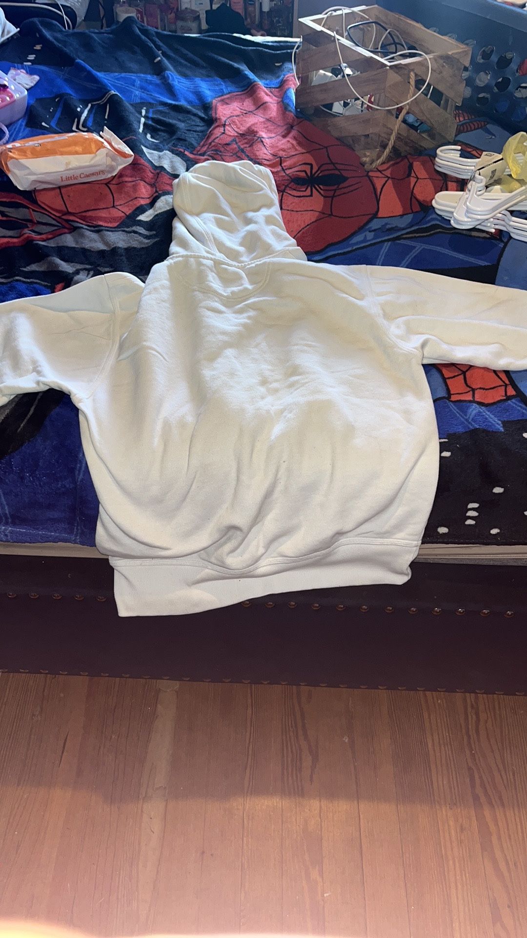 white Champion Hoodie 