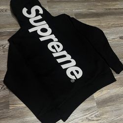 Black White Supreme Hoodie