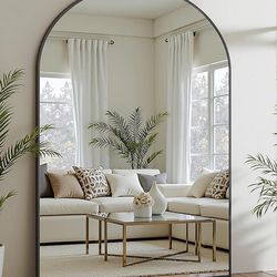 New Oversized Full Length Arched Free Standing Mirror 81”x41”