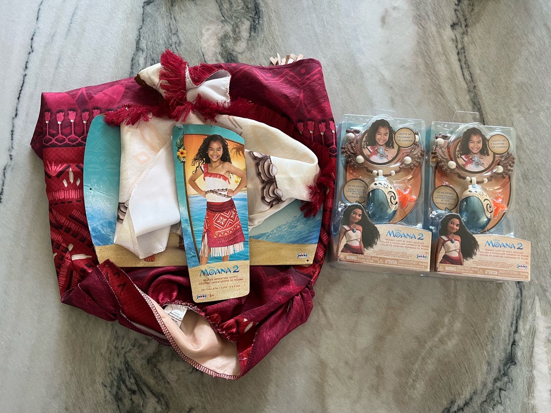 Moana 2 Costume 3+ w/ Two Moana 2 Neclaces