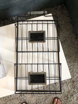 2 Slot Hanging wire file/mail holder
