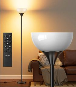 Dimmable Standing Floor Lamp with Remote and Foot Switch 1200LM 12W