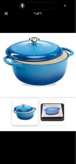 NEW Dutch Oven Cast Iron Blue Best Choice Products Enameled