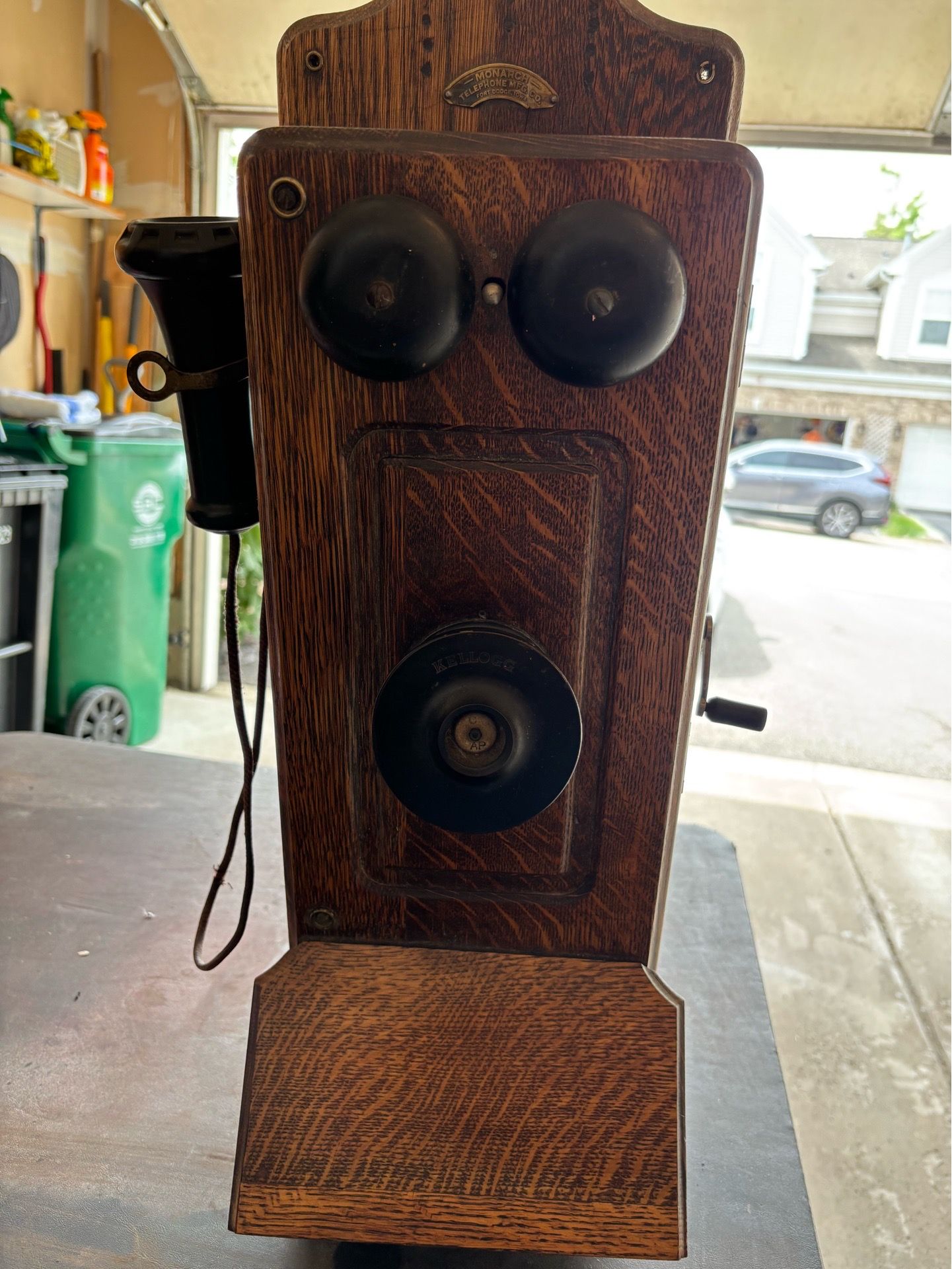Antique Kellogg Hand Crank Telephone