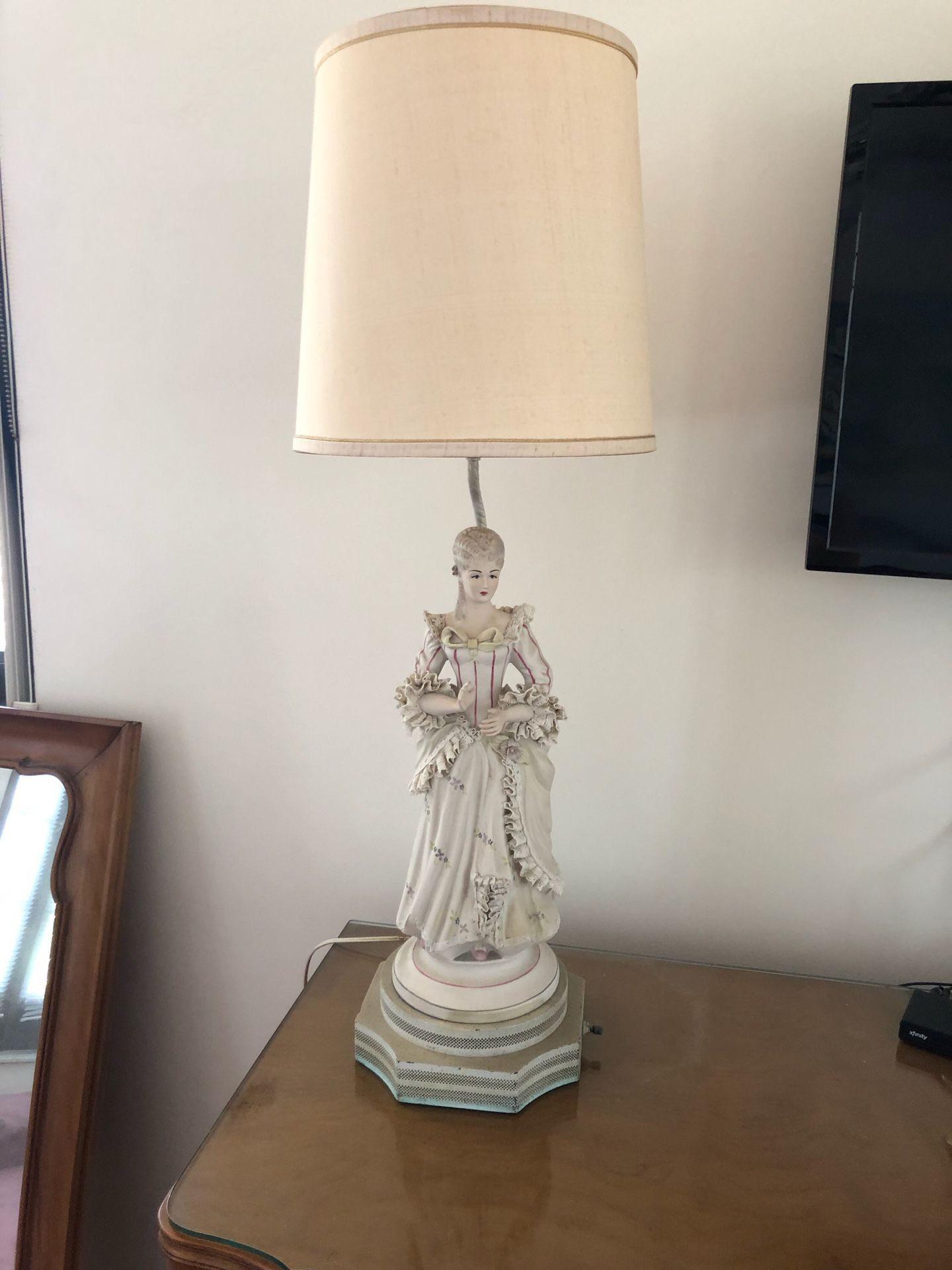 Antique Porcelain figurine lamps