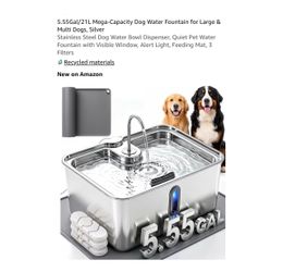 Brand new 5.55Gal/21L Mega-Capacity Dog Water Fountain