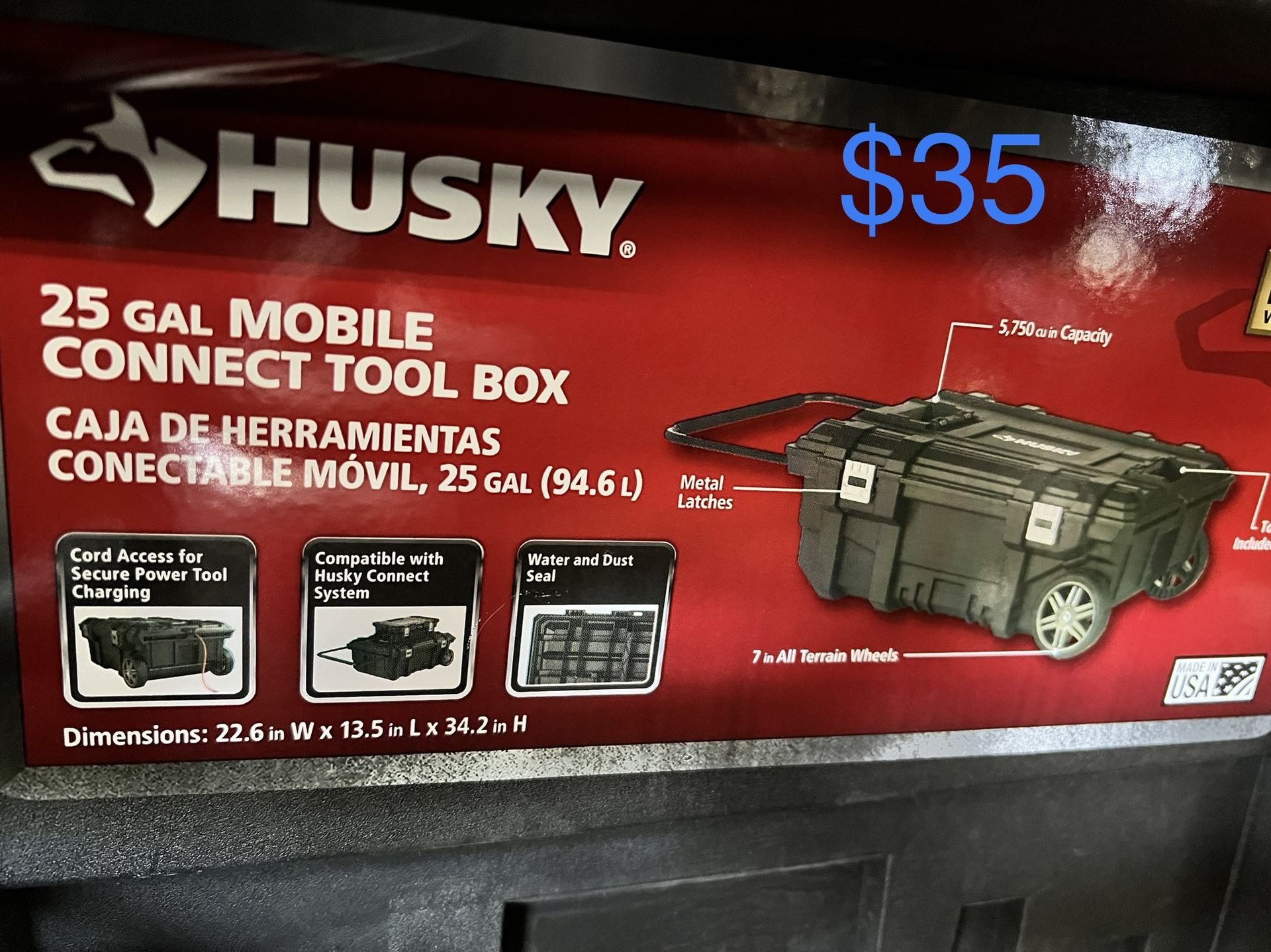 Husky 25 gallon mobile connect toolbox