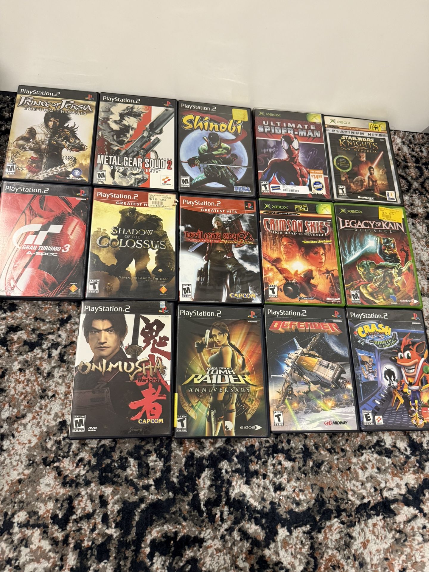 Original Xbox & PS2 Games Lot
