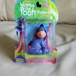 Disney EEYORE  2000 Mattel Small Toy, Winnie The Pooh Collectible,  24 Mo+ Toddler, FISHER PRICE TOY.