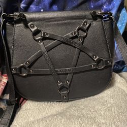 Blackcraft Cross Body Gothic Emo Bag