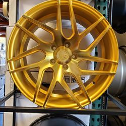 AODHAN LS08 WHEELS. 18×9. 5×114.3. GOLD. ACURA TL TSX RSX HONDA CIVIC ACCORD INSIGHT SCION XB TC SUBARU WRX STI LEXUS IS250 ES350 GS300 KIA OPTIMA