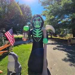 Halloween Inflatable Grim Reaper Yard Decoration