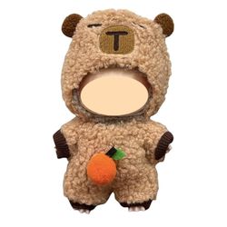 Capybara Fuzzy Outfit For Labubu Monster NO DOLL new