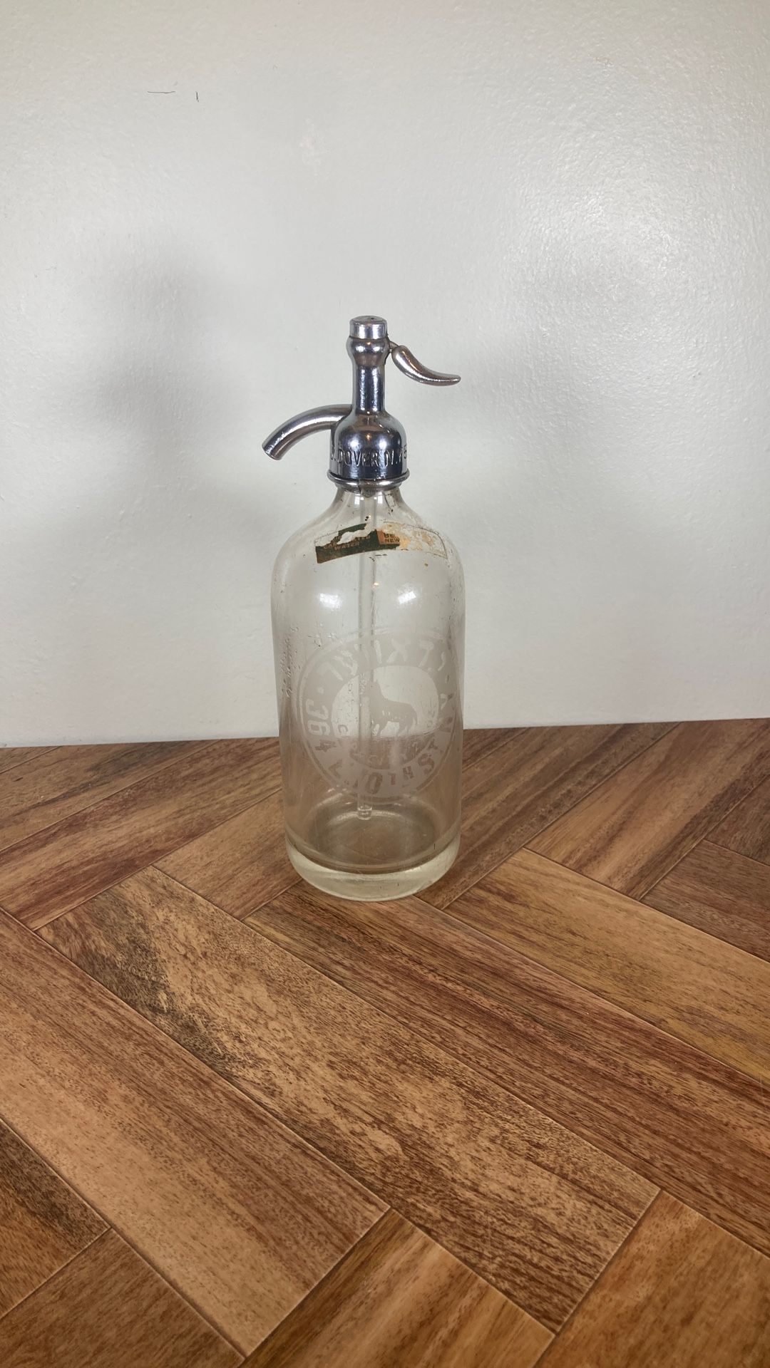 Vintage Seltzer Bottle - J Dover NY 57