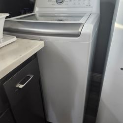LG white washer and dryer