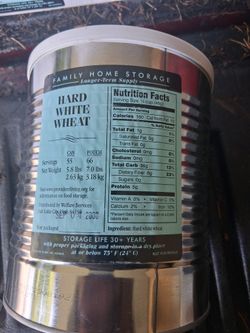 White Wheat Canned For Long Term Storage