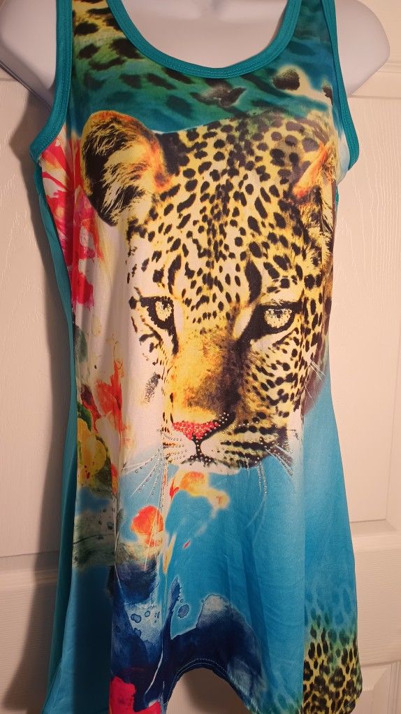 Leopard Printed Tank Top Dress