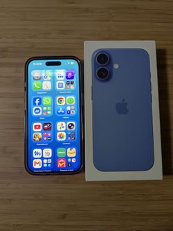 iPhone 16 — 128GB — Ultramarine Blue — Unlocked — 95% Battery