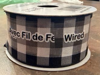 New plaid wired ribbon