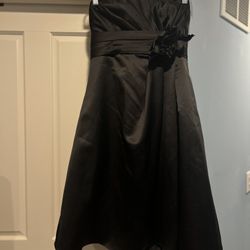 Strapless black sample dress
