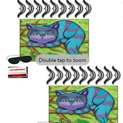 2 Pack Pin The Smile on the Cheshire Cat Alice in Wonderland Pin the Tail Games 