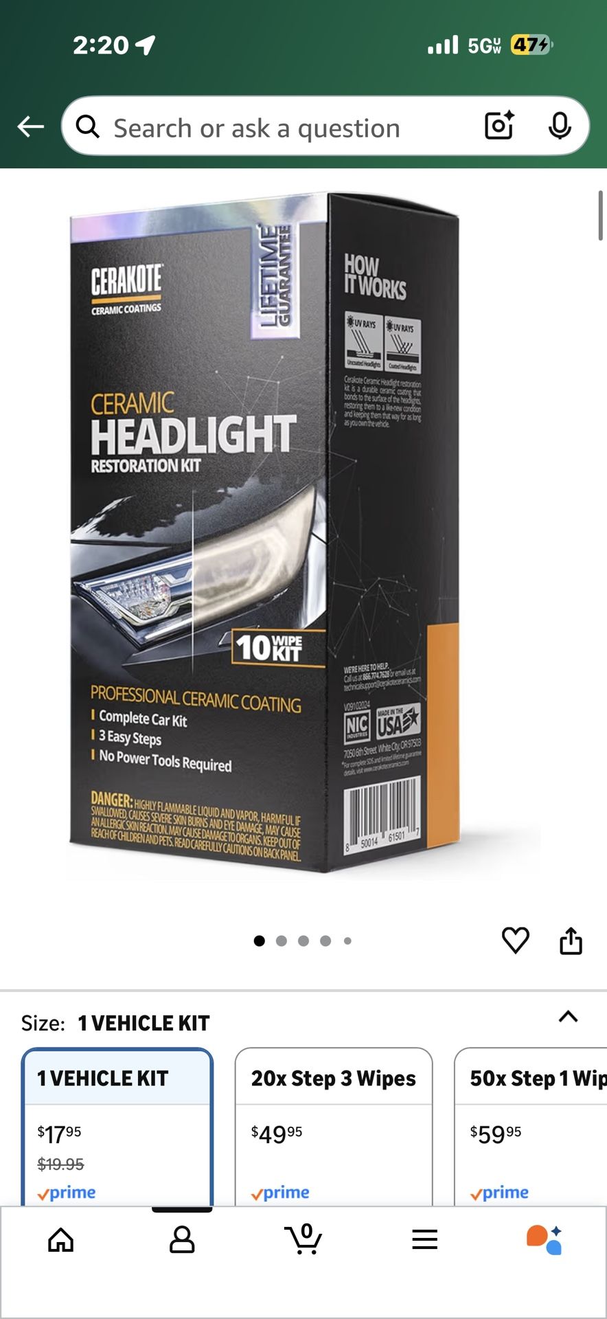 Headlight Restoration Kit