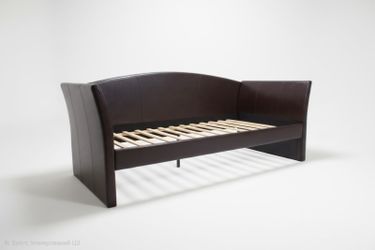 Dark Brown Faux Leather Daybed Frame