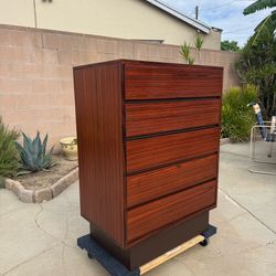 Vintage Danish Modern Rosewood Tallboy Dresser