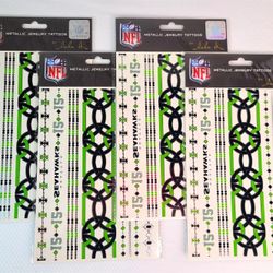 Seattle Seahawks Metallic Jewelry Tattoos 4 Sets