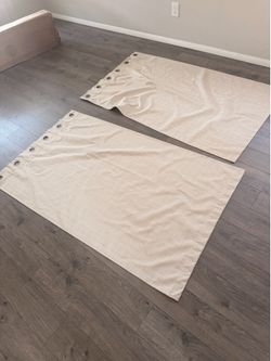 90 Inch Linen Blackout Curtains 2 Panels Grommet Top