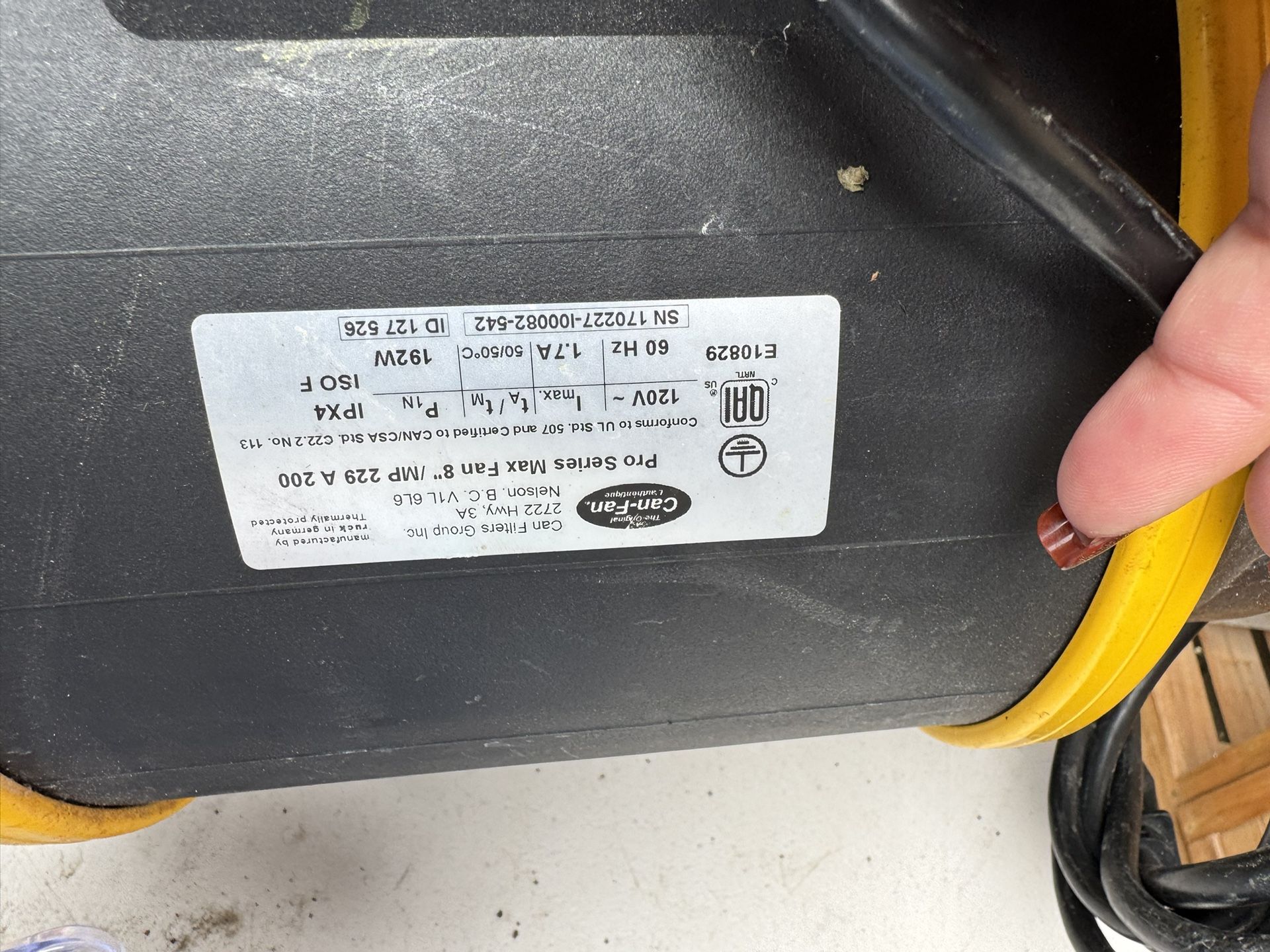 Can-Fan Max Fan Pro Series Size: 8 In 863 CFM