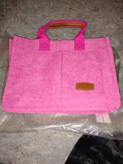 New pink corduroy purse
