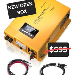 ECO-WORTHY 3000w Solar Inverter Battery Charger 12v-120v Pure Sine Wave RV Off Grid Cabin 100A