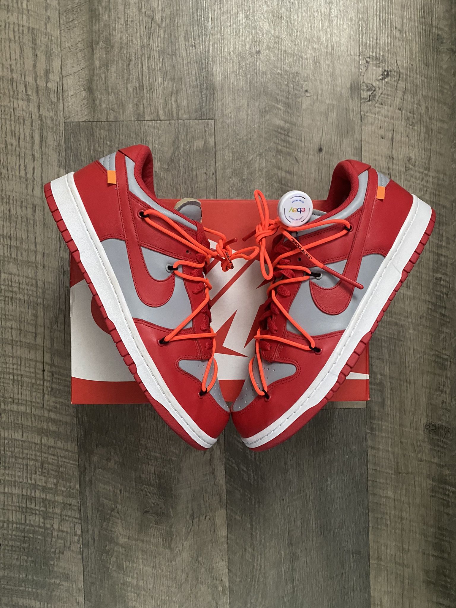 Nike Dunk Low Off White University Red Size 12