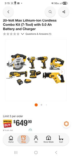 Dewalt 7 pcs tool set