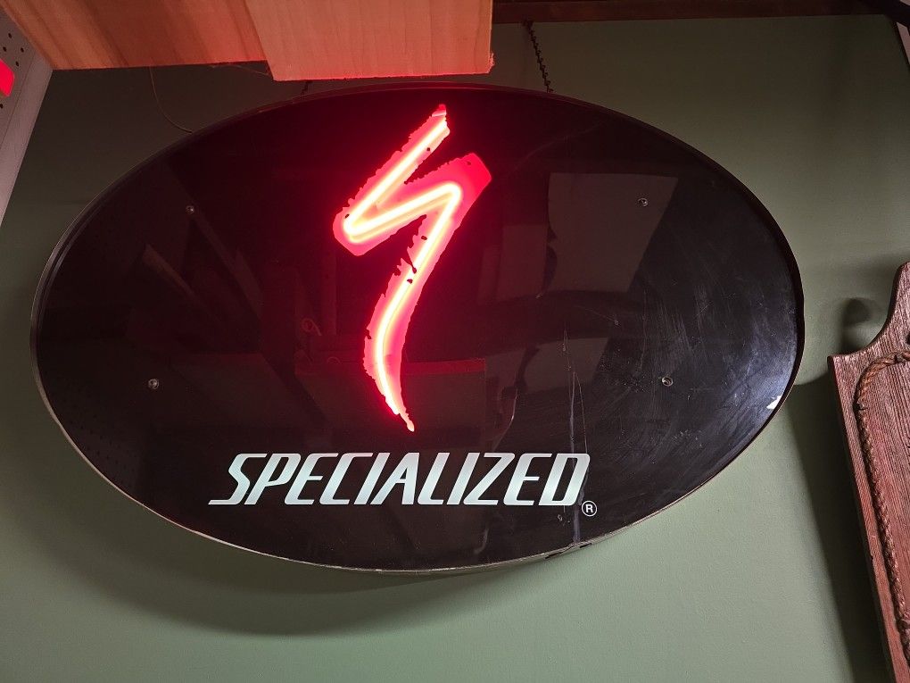 Specialized Lighted Bicycle Shop Sign