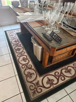 China cabinet w/ dining room table and chairs