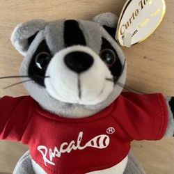 NEW Curto Custom Plush Toy Stuffed Rascal Racoon With Red Shirt