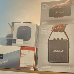 Marshall & Bose  Bluetooth Speakers