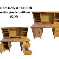 Hemnes Desk With Hutch