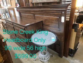 Stone Creek King Headboard Only We are located at 2811 East Bell road. Another Time Around Furniture.